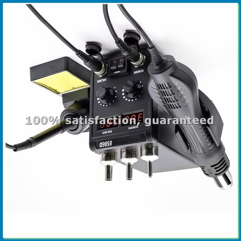 Smd Rework Station Hot Air Soldering 2 In 1 - Stacja lutownicza 8586D 2w1 750W z