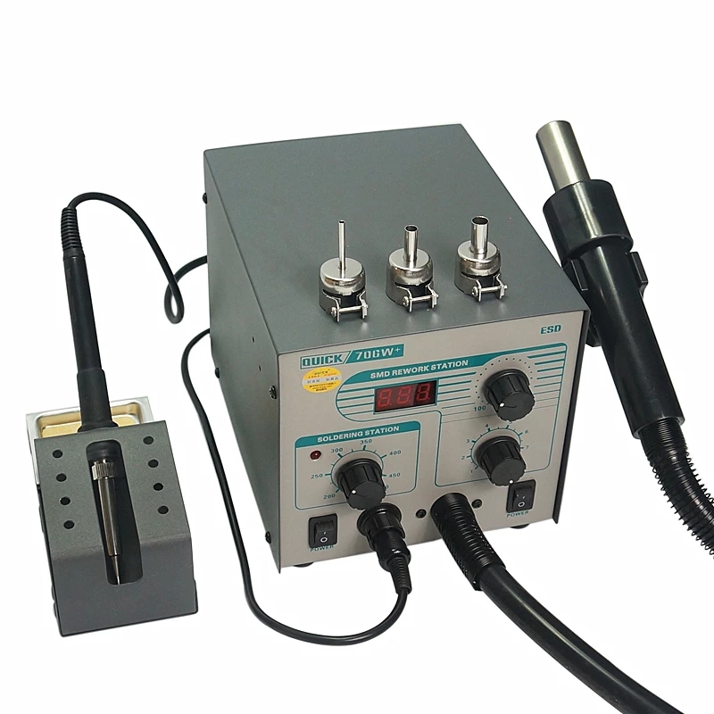 Szybka stacja lutownicza 2 w 1 – Smd Rework Station Hot Air Soldering 2 In 1 recenzja i cena